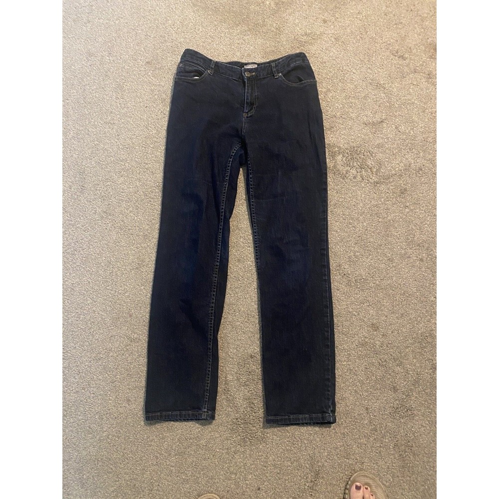 J Jill Jeans Women’s Stretch Authentic Fit Below Waist Dark Wash Straight Sz 8